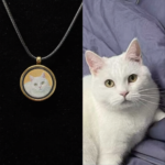 Custom Pet Portrait Pendant from Photo